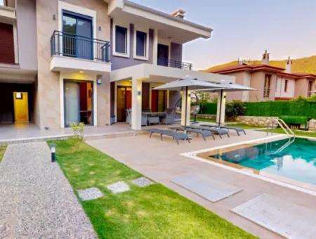 Villa Zu Verkaufen In Marmaris Çamlı Gebiet, 4 Zimmer, 1 Wohnzimmer, 140M2 Garten, Swimmingpool, Parkplatz Auf 500M2 Grundstück